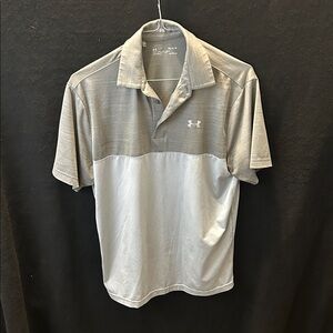 Under Armour Men's Two-Tone Gray Polo Shirt